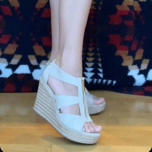 Michael Kors - Damita Wedge (Gold and Textile)